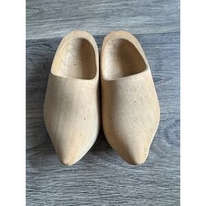 Vintage Raw Blank Wooden Clogs Hand Carved Holland‎